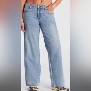 PacSun Medium Indigo Wash Casey Low Rise Baggy Jeans Size 27